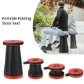 Portable Telescoping Camping Stool Seat For Fishing Hiking Traveling Outdoor Activities - Compact And Convenient Seating Solution. 