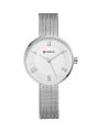 CURREN 9020 Silver Mesh Stainless Steel Analog Watch For Women - Silver. 