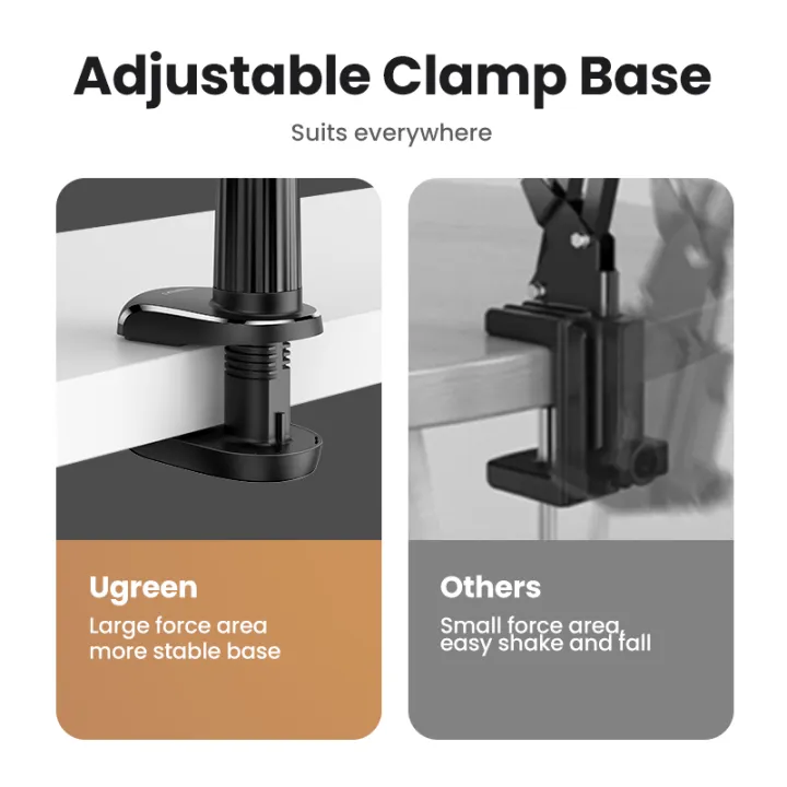 UGREEN%20Phone%20Tablet%20Stand%20iPad%20Holder%20for%20Bed%20iPad%20Mount%20Stand%20Gooseneck%20Tablet%20Stand%20Holder%20for%20Desk%20Video%20Re-cording%20Laying%20Down%20Rotating%20Swivel%20Swing%20Arm%20for%20iPad%20Pro%20iPhone%20Samsung%20Tabs%20Fire,%2012.9''%20-%20Image%206