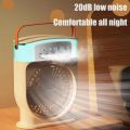 Portable Rechargeable Air Cooler Fan With Deem Light and Humidifier - Multicolor---. 