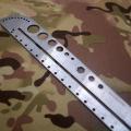 KOGEEK Multifunction Scale Tool Map Landmarks Compasses Ruler Protractor Stainless Steel EDC Ruler.