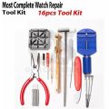 Watch Repair Tools Kits Accessories Set Adjustable Watch Link Pin Remover Watch Band Repair Tool 16pcs Tools Set #16pcs.
