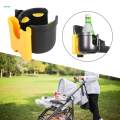 Portable Stroller Cup Holder with Phone Holder for Buggy Pram Tricycle Pushchair , Yellow. 
