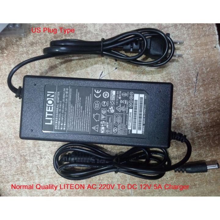 5Amp 12V NORMAL Quality 12V 5A LIT-EON AC 220V To DC 12V 5A Charger For ...