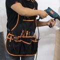 Durable Work Apron tool 16 Tool Pockets tool belt Adjustable vest Tool Apron for mans work apron and women work apron with waterproof apron and Canvas apron. 