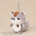 Big tail squirrel plush pendant women's bag bag key chain bucktooth rat pendant plush toy grab doll machine doll. 