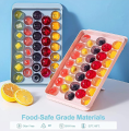 I33 Grids Plastic Round Ball Ice Box Round Ice Ball Ice Tray Mold Moulds Ice Ball Maker 3D Round Ice Cube Tray with Lid Plastic ice ball tray cute ice tray ice cube case ice cube tray allion shop. 