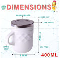 1 pcs Stainless Steel Coffee Mug Portable Tea Coffee Milk Cup Thermal Insulation Brief Anti-Fall Cappuccino Latte Mugs 400ml. 