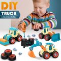 【Happy baby toy store】Construction Truck Toys to Control Car Kids DIY Building Blocks Toy for Year Boys and Girls Gift. 