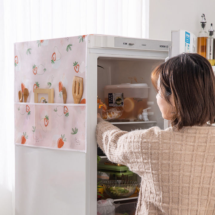 PEVA%20refrigerator%20cover%20single%20door%20double%20door%20refrigerator%20dust%20cover%20waterproof%20dustproof%20oil%20proof%20household%20refrigerator%20cover%20towel%20home%20fabric%20-%20Image%205