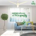Ceiling Fan Size 56 Inch Safe Premium Quality Off White Colour Three Blades Stylish Glossy Finishing Walton Safe Group.