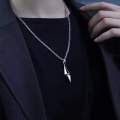 Titanium Steel Necklace Men's Trendy Light Luxury Original Geometric Diamond Pendant ins Cool Style Simple Jewelry Female Chain.