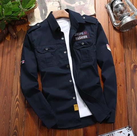 Olive%20Long%20sleeve%20Casual%20Shirt%20for%20Men-e-Quick%20-%20Image%203