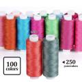 Sewing Thread Set 100 Colour 250Yd Each Spool for Hand/Machine Sewing.