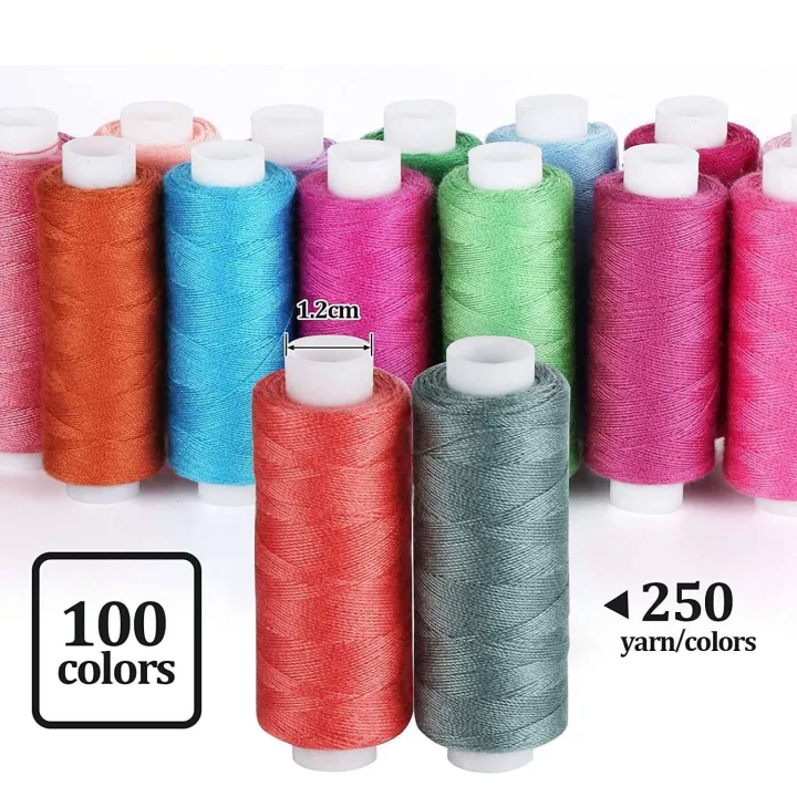Sewing%20Thread%20Set%20100%20Colour%20250Yd%20Each%20Spool%20for%20Hand/Machine%20Sewing%20-%20Image%207