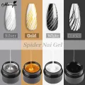 Monja 4 Colors Spider UV Gel，Nail Designs Gel Paint Wire Drawing Gel Polish For Line，Spider Web Wire Design,5ml, Manicure Decoration,  UV LED Spider Gel Manicure Gel Polish, 3D Silk Pattern, Creative Web Line Drawing Gel DIY Manicure Decoration. 