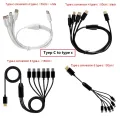 USB C Charging Cable 2 in 1 Multi Charging Cable Splitter USB to 2 Type C Charging Data Sync Cord Type-c conversion Type-c. 