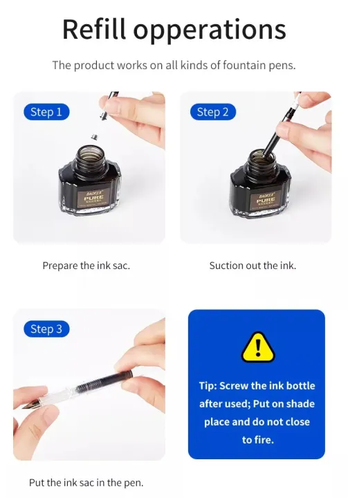 BAOKE%20Pure%20Fountain%20Pen%20Refill%20Ink%2040ml%20Dark%20Blue(MS213)%20-%20Image%203