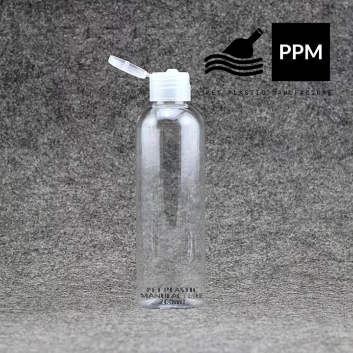 Plastic Oil Bottle Tiptop Cap 20 Piece Combo Pack 200Ml Transparent Plastic Bottle