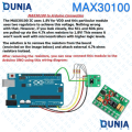 MAX30100 Pulse Oximeter and Heart Rate Sensor Module for DIY.