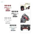 Toy Car Parts Set Steering Fixing Mount Protectors Replacement Wheel Hub Caps 1/10 RC Car. 