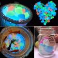 50 Pcs Glow Stone Luminous Pebbles for Aquarium Fish Tank Garden Decor Glow In The Dark Stones. 