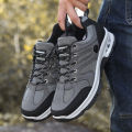 2024 Spring and Autumn New Outdoor Casual Shoes Men's Air Cushion Thick-soled Hiking Shoes Flying Weaving Fabric Cargo Shoes Sneakers. 