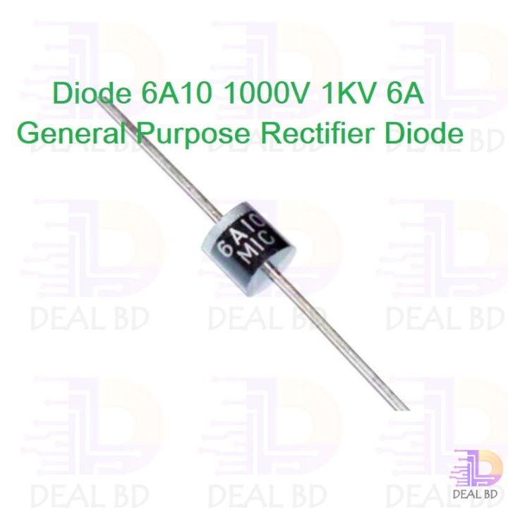 10Pcs-%20Diode%206A10%201000V%201KV%206A%20General%20Purpose%20Rectifier%20Axial%20Diode%206A10%20Silicon%20Junction%20Diode%20R-6%20Package%20-%20Image%204
