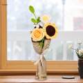 Crochet Flower Bouquet Artificial Flowers Elegant Carefully Weave Knitted Durable Floral. 