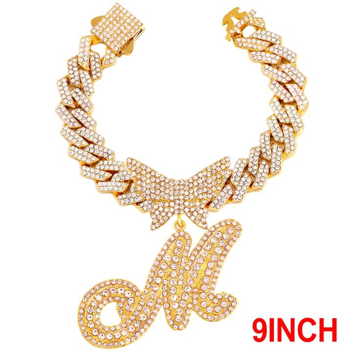 New%20Butterfly%20Letter%20Cuban%20Chain%20Bracelet%20For%20Women%2014MM%20Spring%20Clasp%20Rhombus%20Cuban%20Chain%20Initial%20Bracelet%20Hiphop%20Gift%20Jewelry%20-%20Image%202