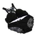 Women Push Up Butterfly Design Lingerie Lace Bra and Panty Set.