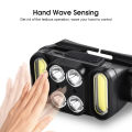 Outtobe Headlamp Mini Induction Headlight USB Rechargeable Headlights Free Adjustable Headlamps Waterproof Work Light Emergency Head-mounted Lamp for Camping Outdoor Running Fishing Hiking.