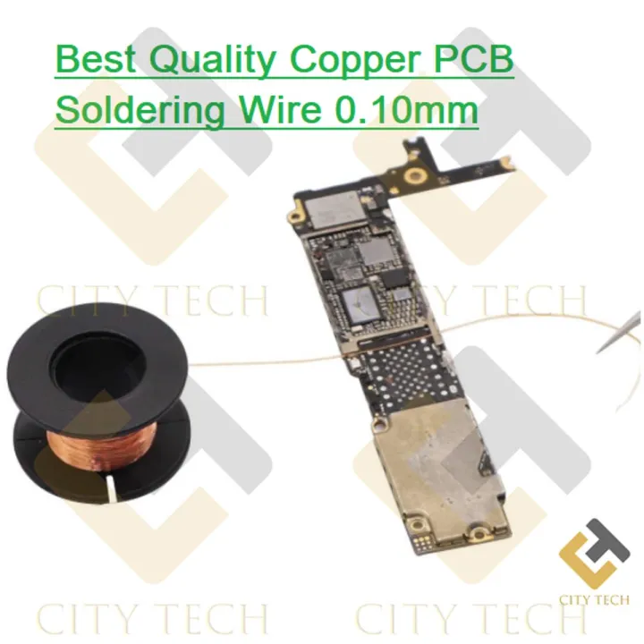 0.1mm Copper PCB Soldering Wire 0.10mm Circuit Board Trace Repair Very Small Thin Copper Wire PCB Link Jumper Copper Soldering Wire Maintenance Jump Line For Mobile Computer Welding Cables Repair Tools 0.1mm Copper PCB Soldering Wire 0.10mm Circuit Board