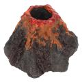 Volcano Aquarium Decoration, Aquarium Volcano Ornament Realistic Resin Fade Resistant for Fish Tank Bubble Stone Decoration. 
