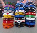 wholesale 31 teams cheap custom embossed men basketball silicone bracelet.