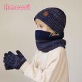 Kids Hat Scarf Gloves Set Cozy 3-piece Kids Winter Hat Scarf Gloves Set Warm Windproof Unisex Children Beanie Gloves Neck Warmer Set Girls Boys Beanie Scarf Set. 