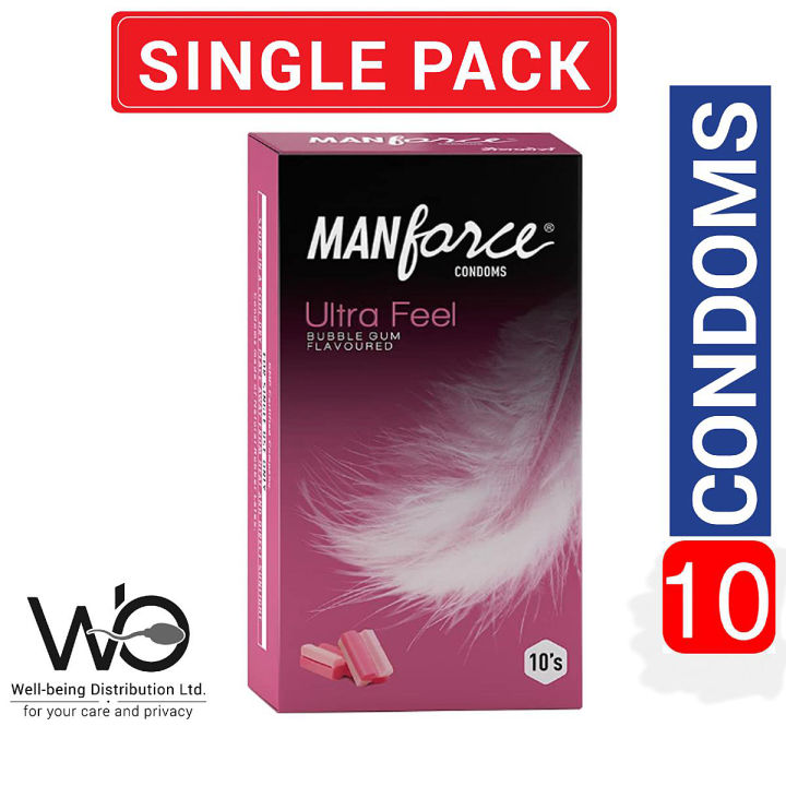 Manforce Ultra Feel Bubblegum Flavoured Condoms 10pcs/ 3pcs Pack (Made in India)