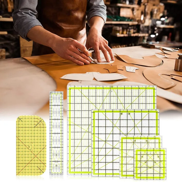 ARELENE%206%20PCS%20Quilting%20Ruler%20Square%20Acrylic%20Quilting%20Ruler%20Fabric%20Cutting%20Ruler%20Transparent%20Marker%20Acrylic%20Ironing%20Ruler%20-%20Image%206