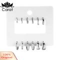 Carat C-shaped Textured Earrings 6 Pairs Women's Huggie Earrings Stylish Solid Color C-shaped Ear Hooks for Prom Party Electroplated Jewelry for Commute Buyers' Favorite Earrings Set. 