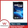 Manforce Condom for Men 10pcs Pack - Manforce 1500 Dots Litchi/ Game/ Black Grape/ Cocktail Hazenlut/ Cocktail Strawberry/ Sunny/ Strawberry/ Chocolate/ Orange/ Pineapple Flavor Condom (Made in India) - Select Variants & Order. 