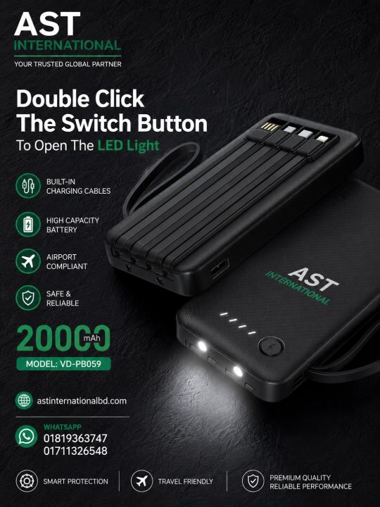 VEN-DENS%20VD-PB059%2020000mAh%20Fast%20Charging%20Power%20Bank%20%7C%20Dual%20USB%20Output%20%7C%20Portable%20Power%20Bank%20by%20ast%20-%20Image%203