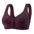 Pregnant Women Breastfeeding Bra Without Steel Ring Flower Print Maternity Underwear Front Button Bra Postpartum Underwear Mummy Bra.