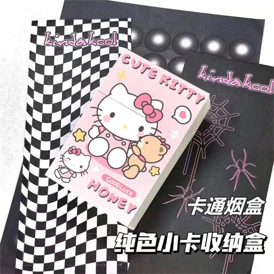 cigarette case hello kitty Kawaii Sanrio Cigarette Case Anime Cute Hello Kitty Kuromi Cinnamoroll Y2k  Cartoon Cigarette Storage Box Man Women Couple Gifts