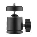 1pc Mini Swivel Ball Head Tripod Head 360 Degree Rotating Mount Base Adapter with Universal 1/4 Inch Screw Mounts for DSLR ILDC Camera DV Tripod Monopod Light Stand. 