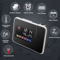 LED Digital Projection Alarm Clock Temperature Thermometer Desk C. 