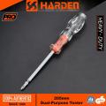 Harden Tester 205mm Dual Purpose Tester (Star / Flat) Voltage range 80-550V Professional 660007 - Comprehensive Voltage Tester.