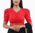 half sleeve ghoti hata crop top blouse for fashionable girls. 