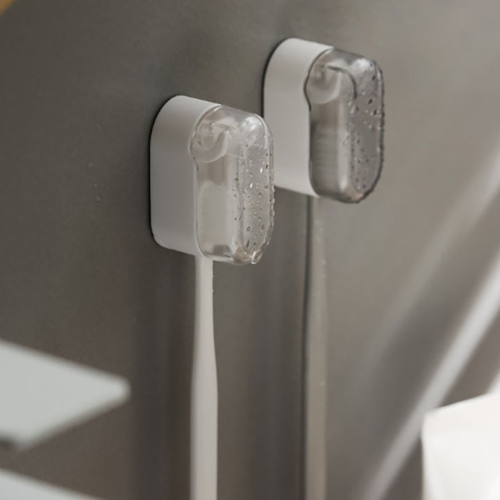 Toothbrush%20Holder%20Wall%20Mounted%20Dust%20Covered%20Bathroom%20Toothbrush%20Storage%20Organizer%20White%20Toothbrush%20Hanger%20Rack%20Creek%20-%20Image%205