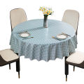 European style large round tablecloth, waterproof and oil-proof non-wash, PVC tablecloth, hotel household lattice, round dining table cloth, platice.