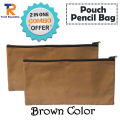 Pouch Pencil Bag with Zipper for College University Student & Fashionable Women With 2 in 1 Combo offer. 